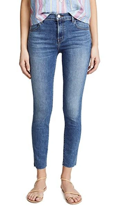 Shop J Brand Alana High Rise Crop Skinny Jeans In Delphi