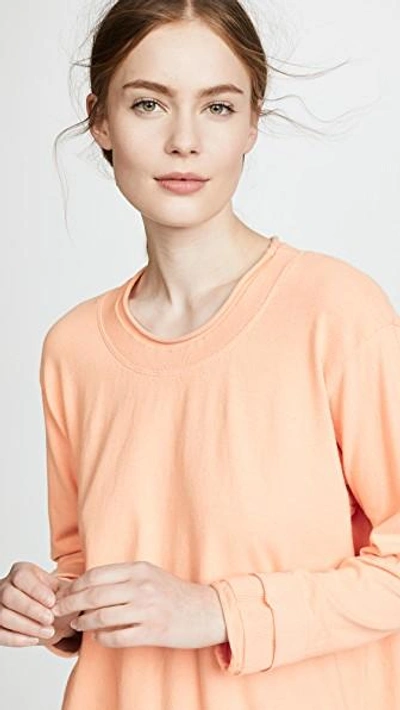 Shop Wilt Rolled Edge Pullover In Peach