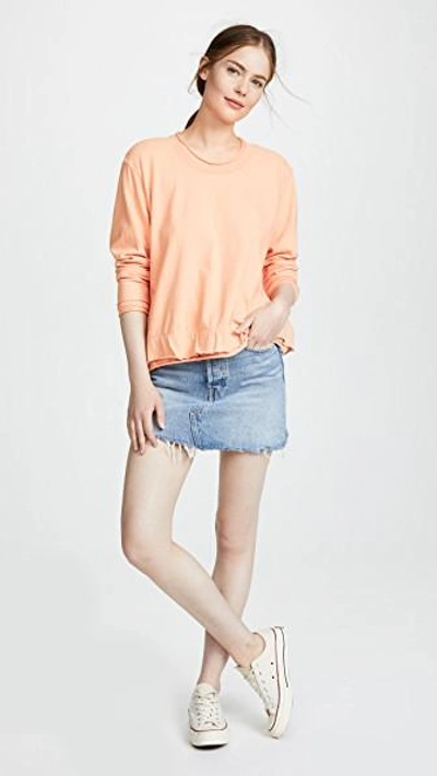 Shop Wilt Rolled Edge Pullover In Peach