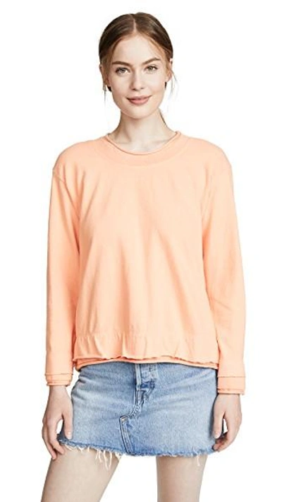 Shop Wilt Rolled Edge Pullover In Peach