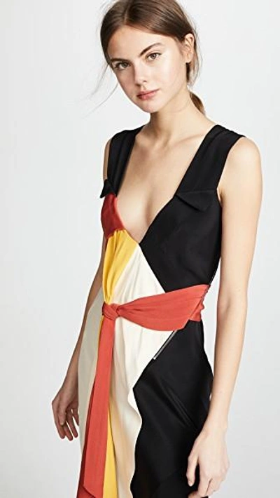 Shop Kitx Diversity Drape Dress In Black/red