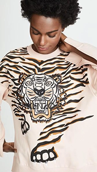 Shop Kenzo Claw Tiger Sweatshirt In Skin