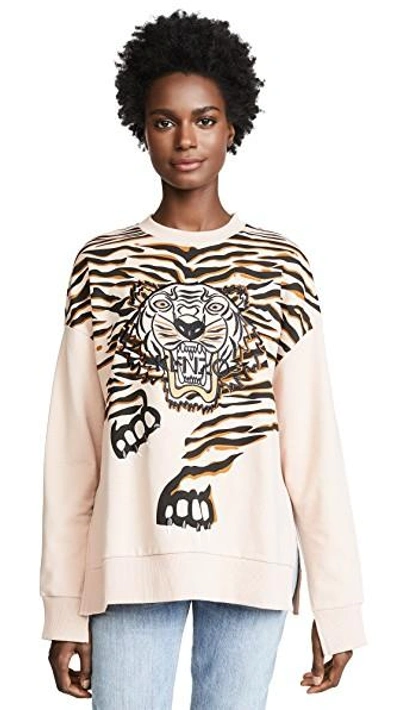 Shop Kenzo Claw Tiger Sweatshirt In Skin