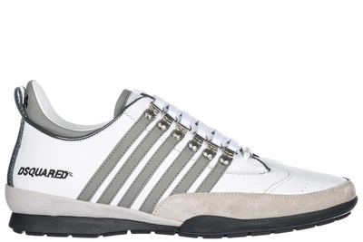 Dsquared2 Herrenschuhe Herren Leder Schuhe Sneakers 251 In White | ModeSens
