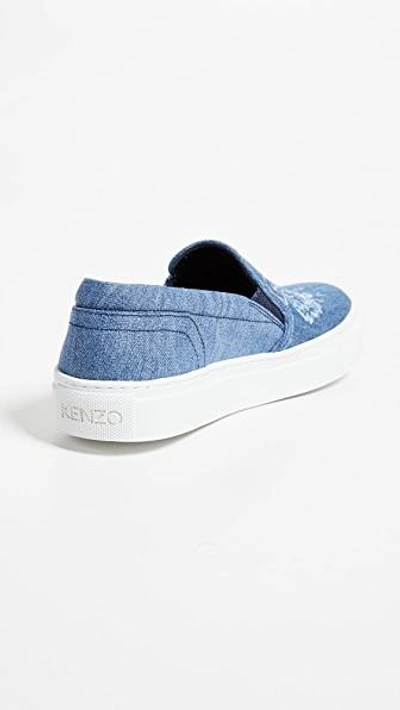 Shop Kenzo K-skate Tiger Sneakers In Light/pastel Blue