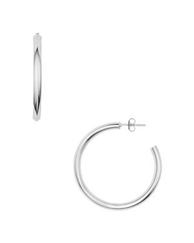 Shop Argento Vivo Point Hoop Earrings In Silver