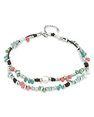Shop Uno De 50 Multi Bead Necklace, 18 In Multi/silver