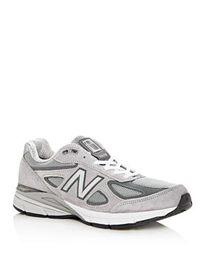 Shop New Balance Men's 990v4 Lace Up Sneakers In Cool Grey