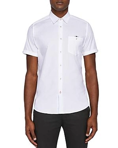 Shop Ted Baker Wallo Regular Fit Oxford Button-down Shirt In White