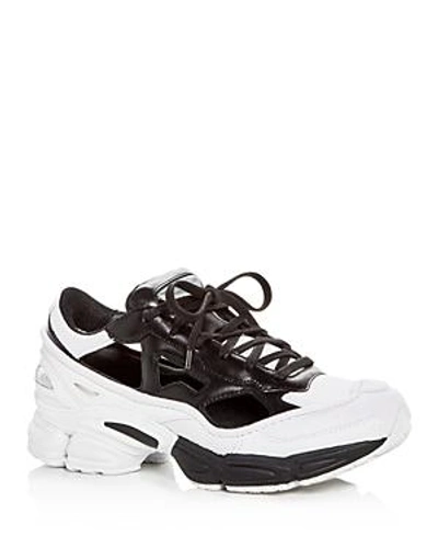 Shop Adidas Originals Raf Simons For Adidas Unisex Replicant Ozweego Lace-up Sneakers In Black/white