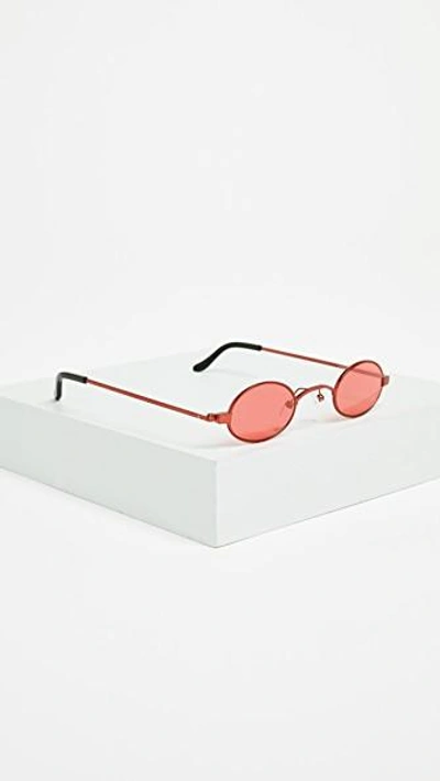 Shop Roberi & Fraud Doris Sunglasses In Red/red