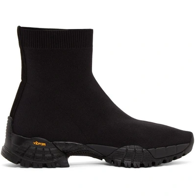 Shop Alyx Black Knit Hiking Boot High-top Sneakers