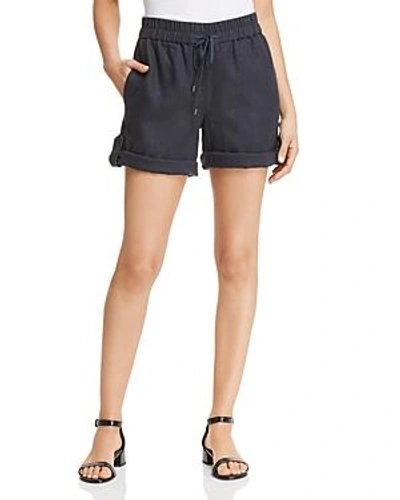 Shop Eileen Fisher Organic-linen Shorts In Graphite
