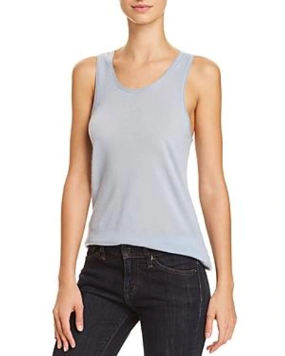 Shop Theory Double-trim Cashmere Tank In Baby Bluebell