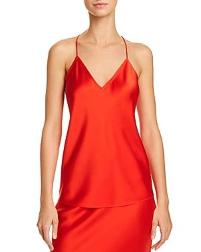 Shop Theory Silk Camisole Top In Fiery Red