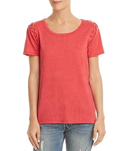 Shop Chaser Lace-up Sleeve Tee In Watermelon