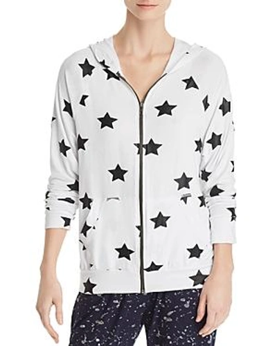 Shop Terez Star Print Hoodie In White