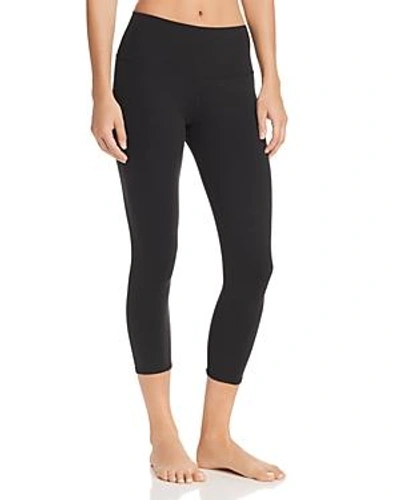 Shop Alo Yoga Airbrush High-waist Cropped Leggings In Black