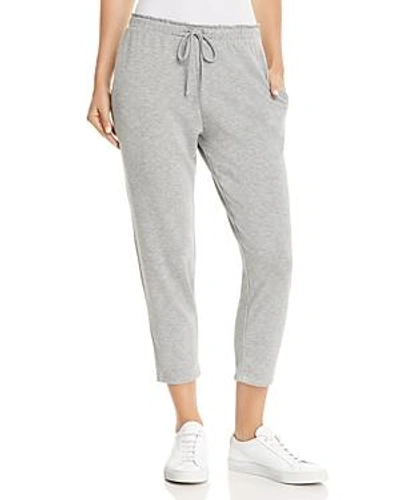 Shop Michelle By Comune Wrens Cropped Sweatpants In Heather Gray