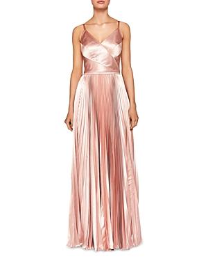 ted baker rose gold pleated dress