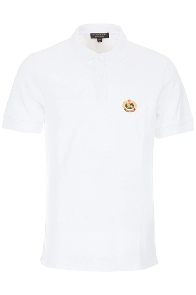 Shop Burberry Reissued Polo Shirt In White