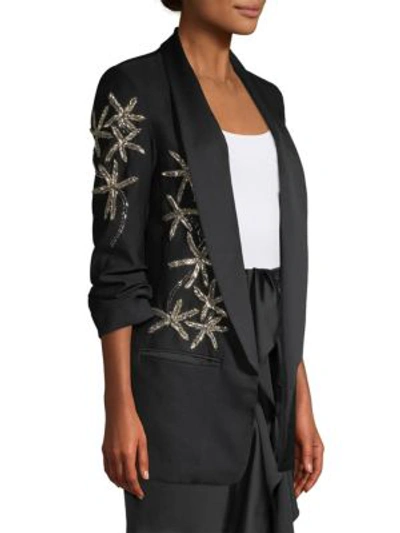 Shop Patbo Starfish Embellished Blazer In Black