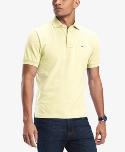 Shop Tommy Hilfiger Men's Custom Fit Ivy Polo, Created For Macy's In Tender Yellow