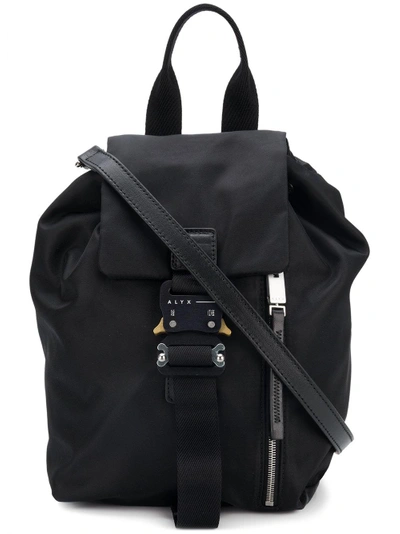 Shop Alyx 1017  9sm Logo Plaque Detail Mini Backpack - Black
