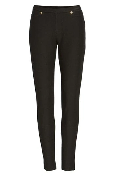 Shop Michael Michael Kors Stretch Twill Leggings In Black