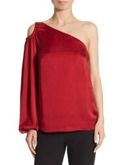 Shop Elizabeth And James Denissa One-shoulder Top In Cayenne