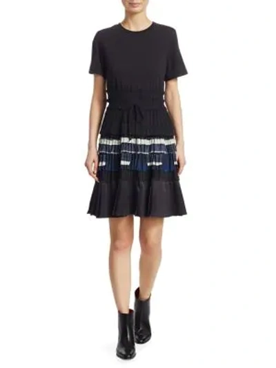Shop 3.1 Phillip Lim / フィリップ リム Pleated Fit-and-flare Dress In Black