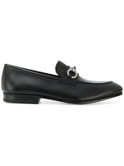 Shop Ferragamo Salvatore  Classic Horsebit Loafers - Black