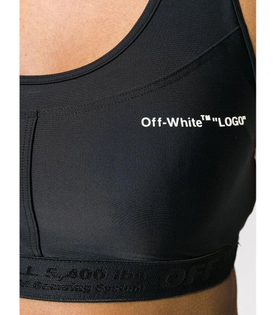 Shop Off-white Black Active Bra Top