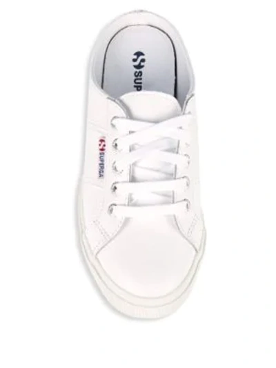 Shop Superga Leather Backless Sneakers In Light Pink
