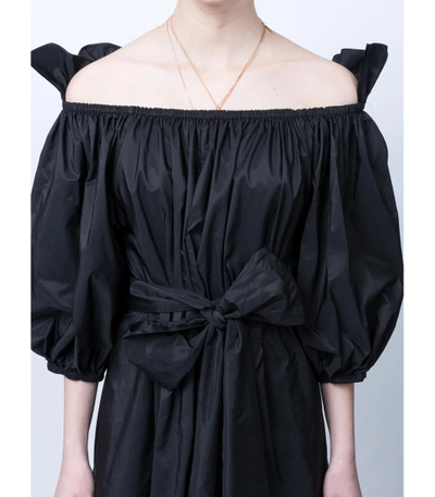 Shop Stella Mccartney Black Off The Shoulder Bow Dress