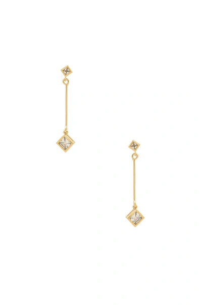 Shop Vanessa Mooney Drop Earring In Metallic Gold