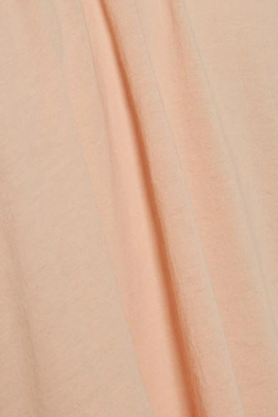 Shop Skin Katja Off-the-shoulder Organic Pima Cotton-jersey Pajama Top In Blush