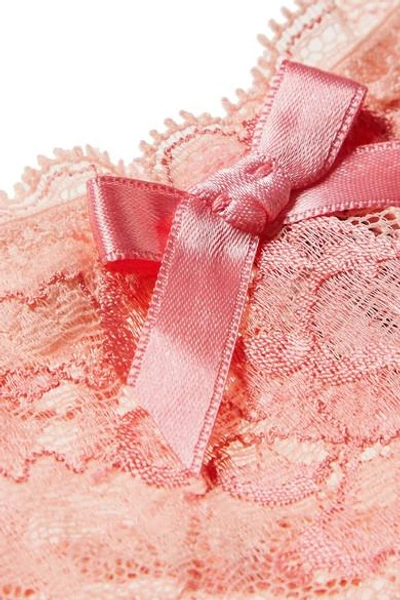 Shop Agent Provocateur Lula Embroidered Tulle Briefs In Pink