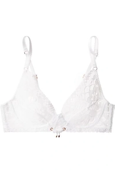 Shop Agent Provocateur Daizy Floral-lace Underwired Bra In White
