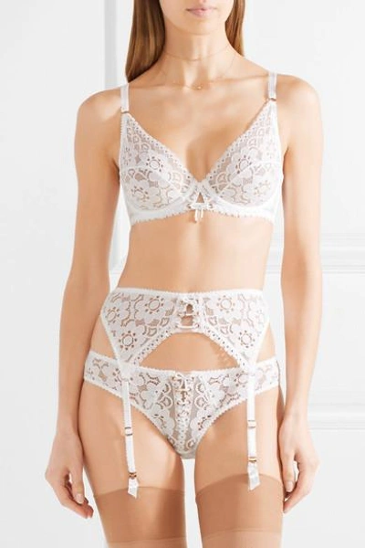 Shop Agent Provocateur Daizy Floral-lace Underwired Bra In White
