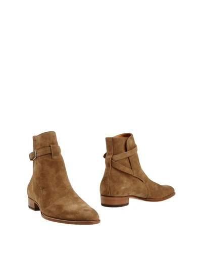 Shop Saint Laurent Boots In Camel