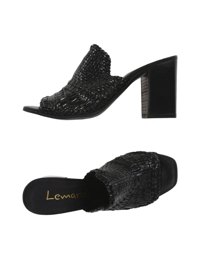 Shop Lemaré Sandals In Black