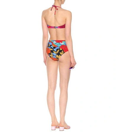 Shop Diane Von Furstenberg Floral-printed Bikini Bottoms