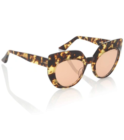 Shop Dita Eyewear Conique Sunglasses In Brown