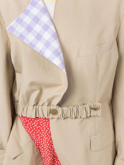 Shop Loewe Asymmetric Patchwork Jacket