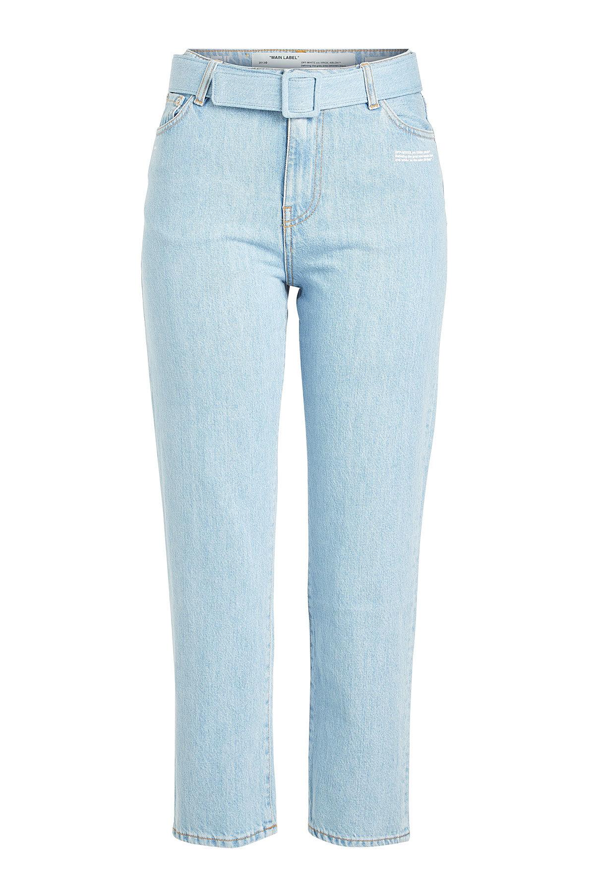 pale blue cropped jeans