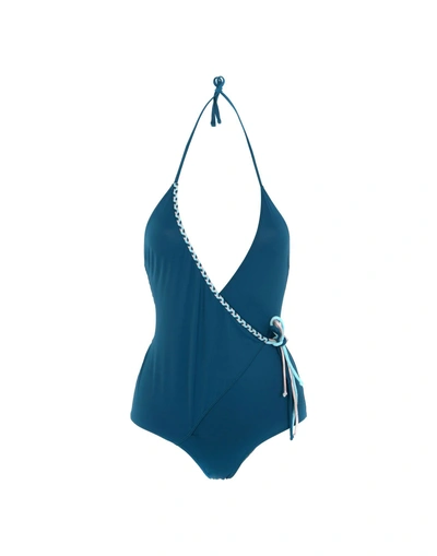 Shop Albertine One-piece Swimsuits In Deep Jade