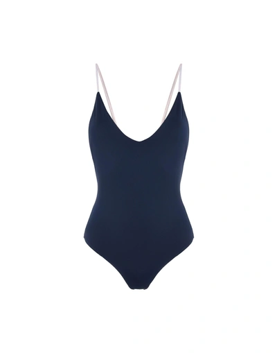 Shop Albertine One-piece Swimsuits In Dark Blue