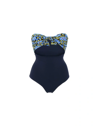 Shop Albertine One-piece Swimsuits In Dark Blue