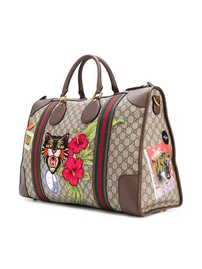 Shop Gucci Gg Supreme Patched Tote Bag
